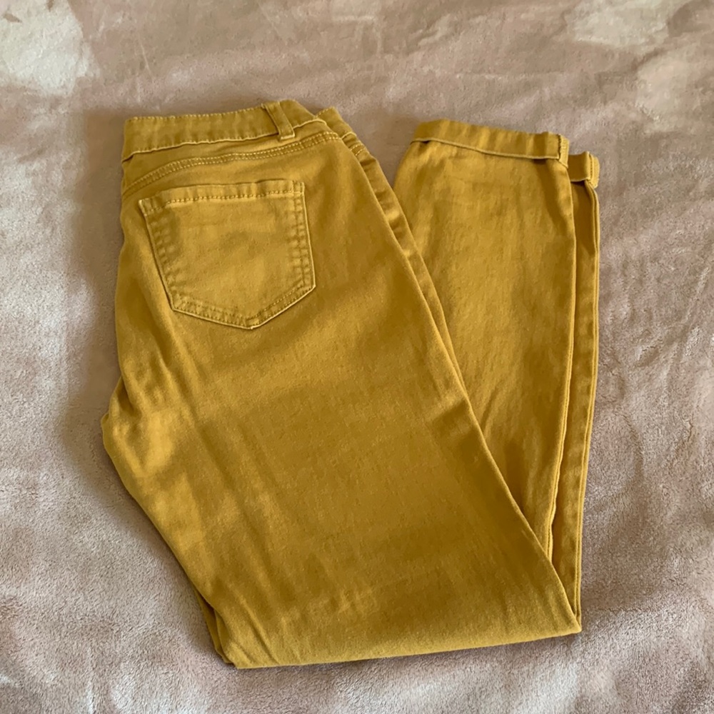 Cuffed straight leg jeans